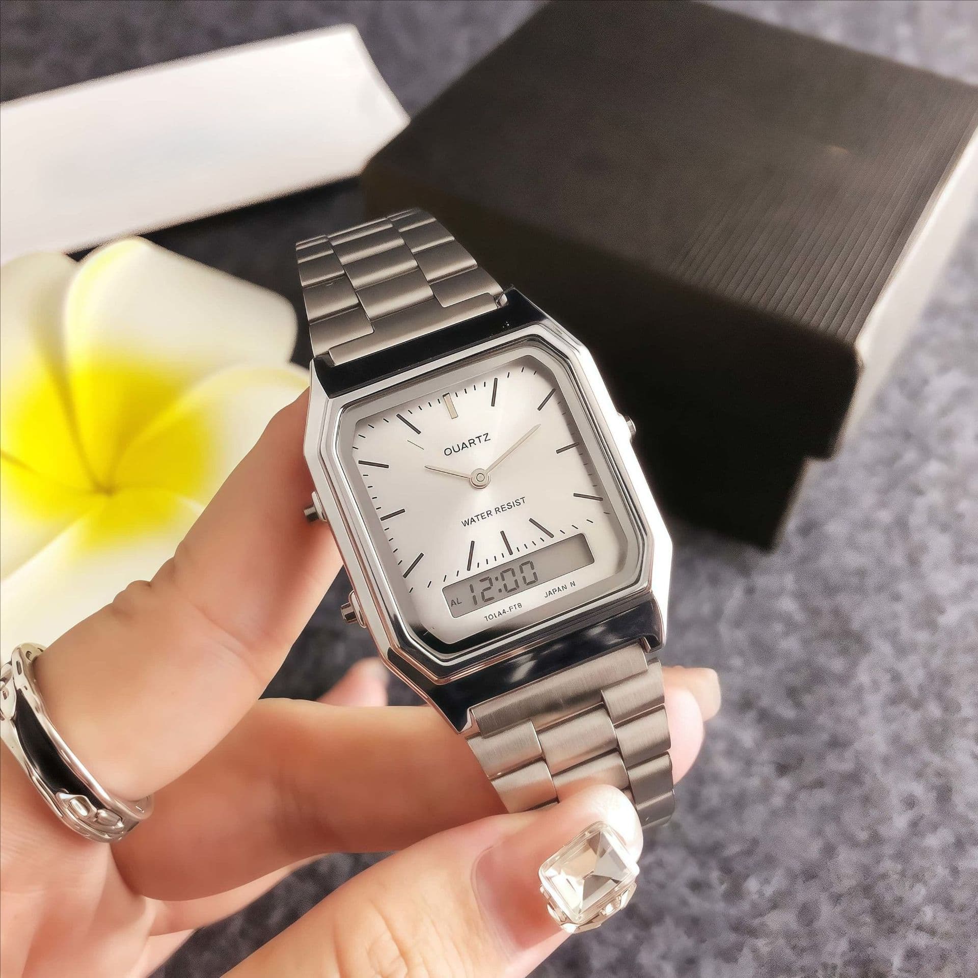 (Cross-border trading), universal men's watch, waterproof quartz steel belt 2