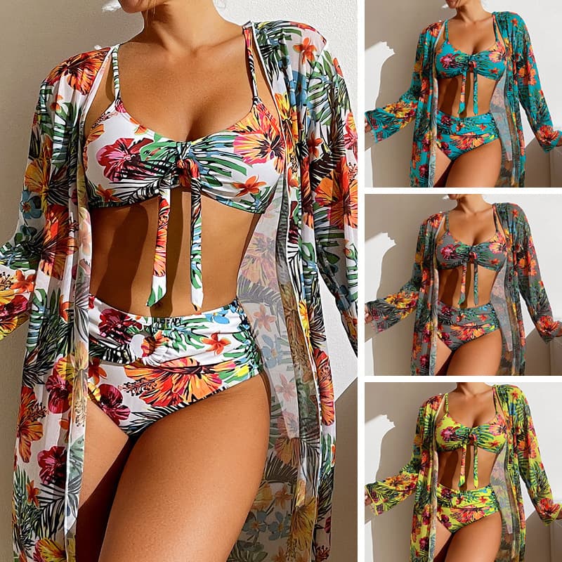 (Cross-border trading), swimwear, long-sleeve, sexy set, 3 piece set, European style 1