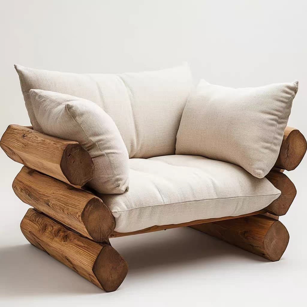 Old elm sofa chair retro solid wood B&B inn backrest sofa chair home living room leisure single sofa chair 4