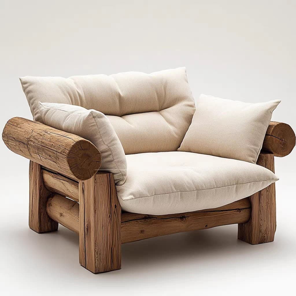 Old elm sofa chair retro solid wood B&B inn backrest sofa chair home living room leisure single sofa chair 1