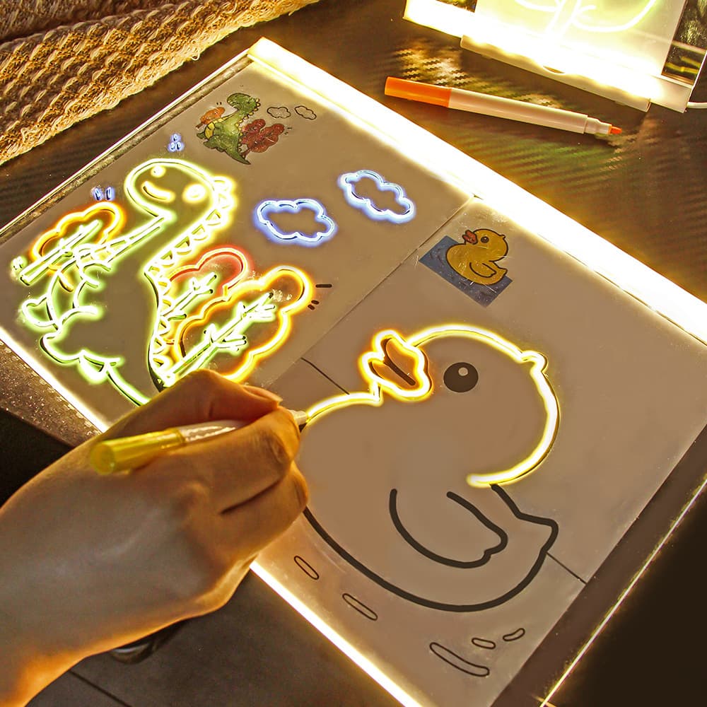 Erasable fluorescence drawing board, interactive toy, graffiti, children's creativity, Birthday gift 3