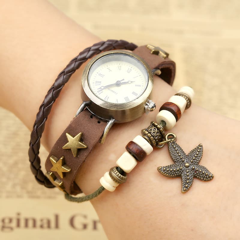 Fashionable universal bracelet, retro leather accessory, simple and elegant design, genuine leather 3
