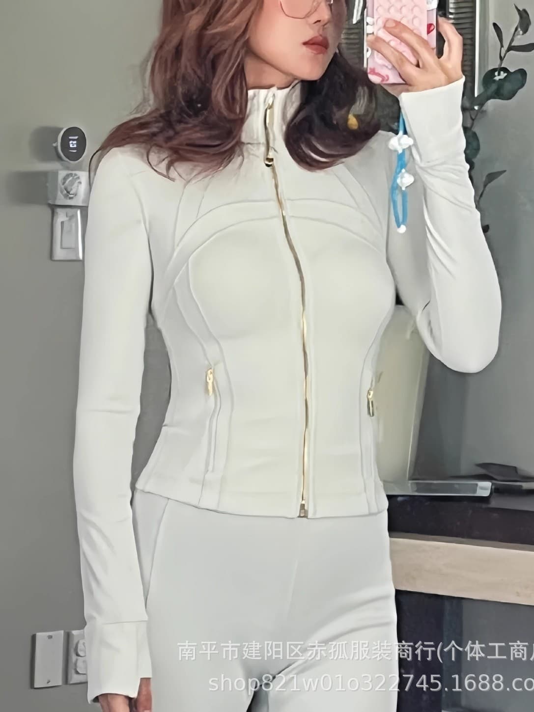 Lulu original short stand-up collar jacket Define Jacket yoga jacket slim bodywear fitness running women 1