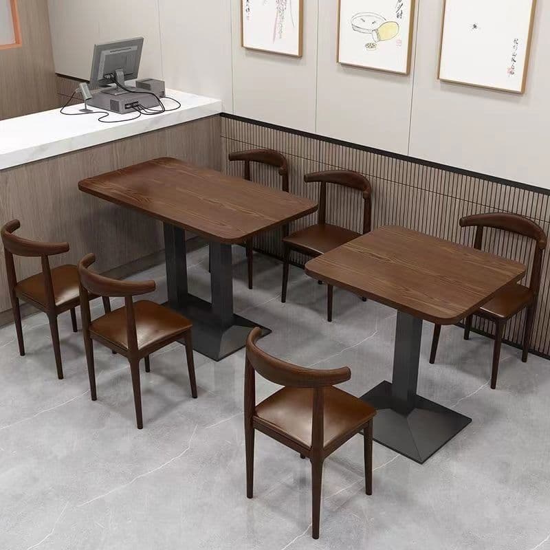 Snack noodle restaurant barbecue, breakfast, catering fast dining table and chair combination milk tea dessert shop restaurant table table commercial economy 3