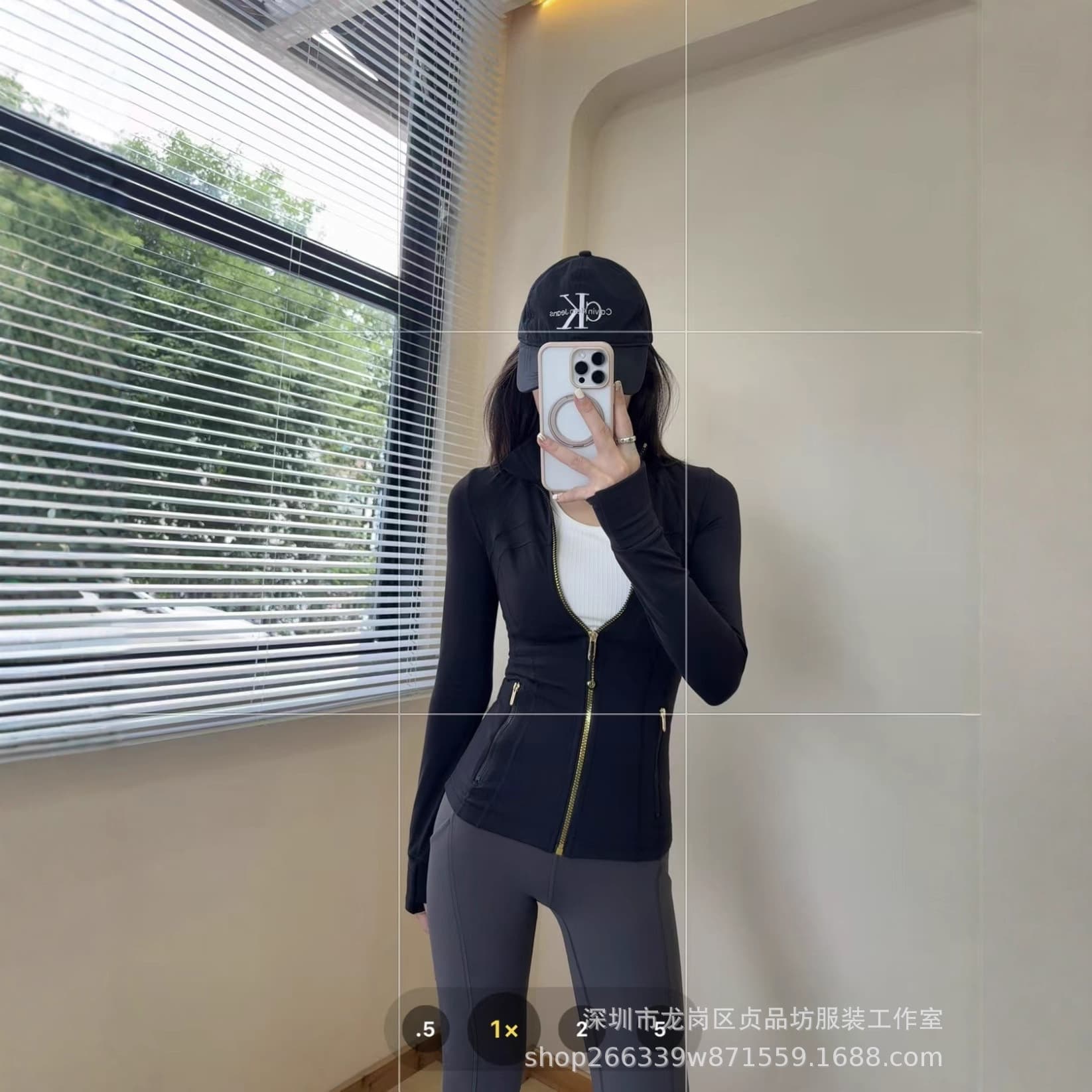 Jacket with zipper, fitted yoga clothing for leisure 4