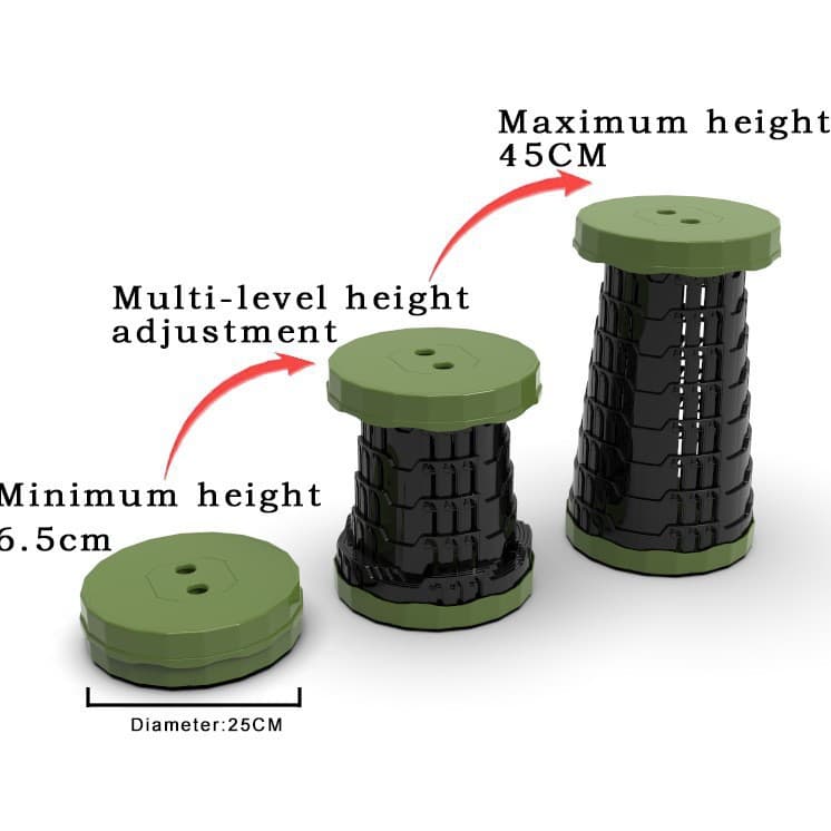 Outdoor telescopic stool folding stool portable queue travel adjustable home retractable seat horse camping portable 4