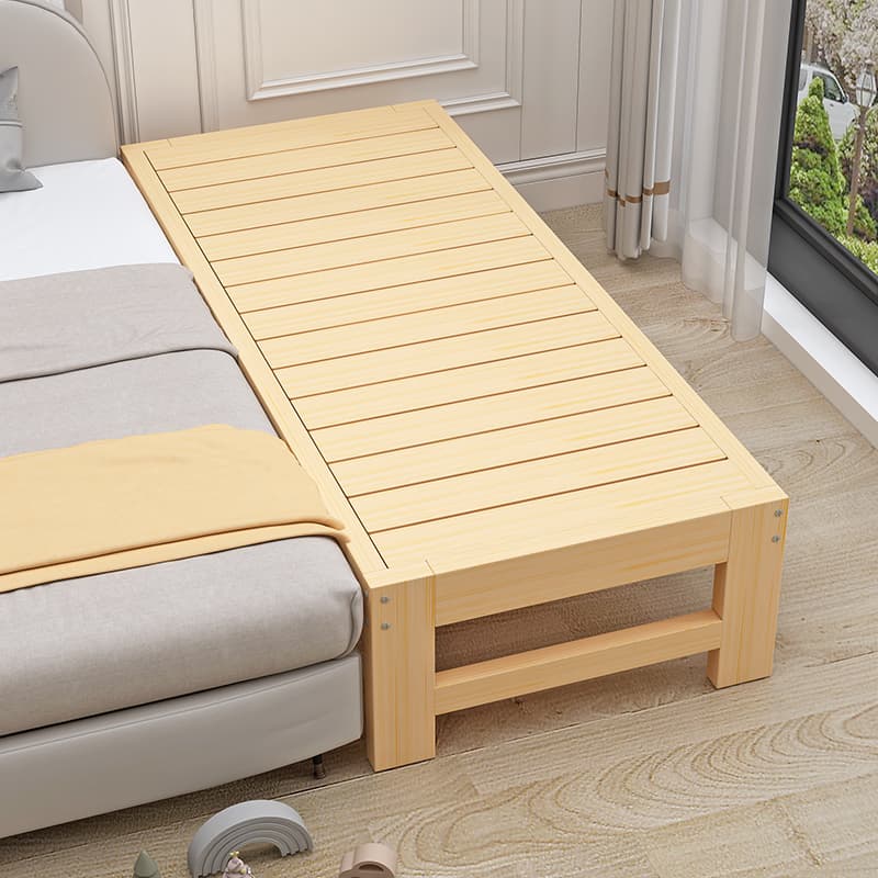 Crib from natural wood for side table for bed for baby 1