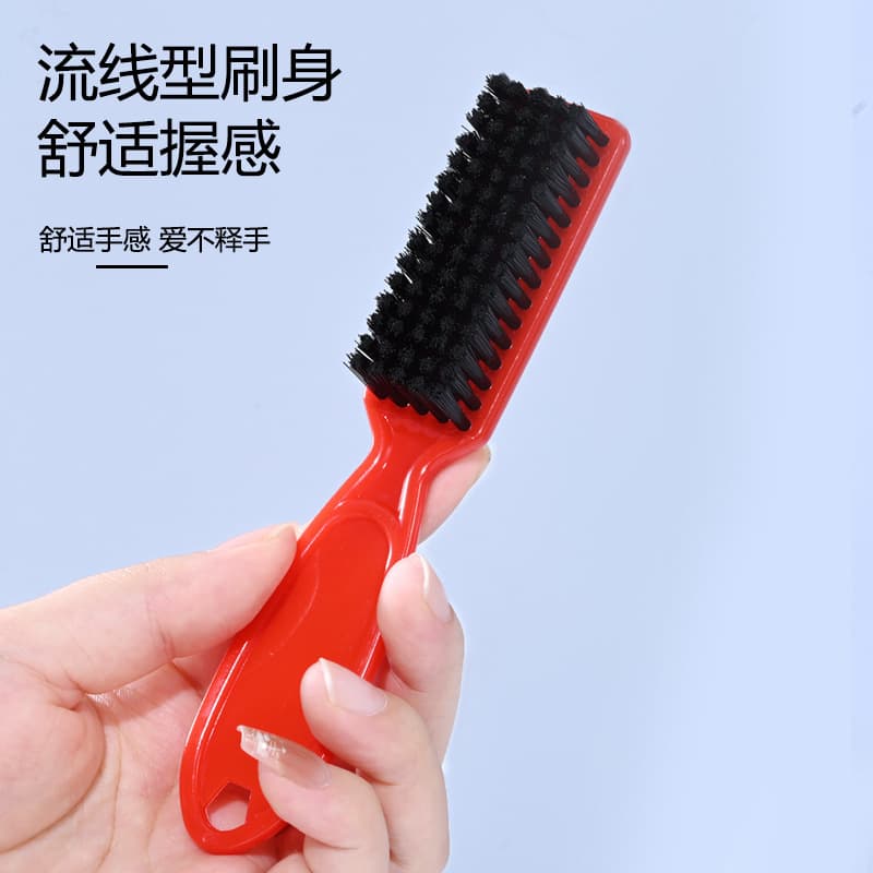 Retro nylon hygienic black cosmetic brush for Undercut haircut for beard 3