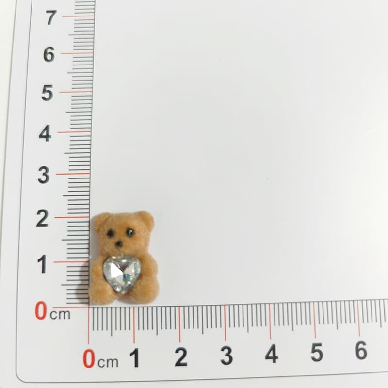 Cute cream phone case, hairgrip, accessory, with little bears, DIY 2