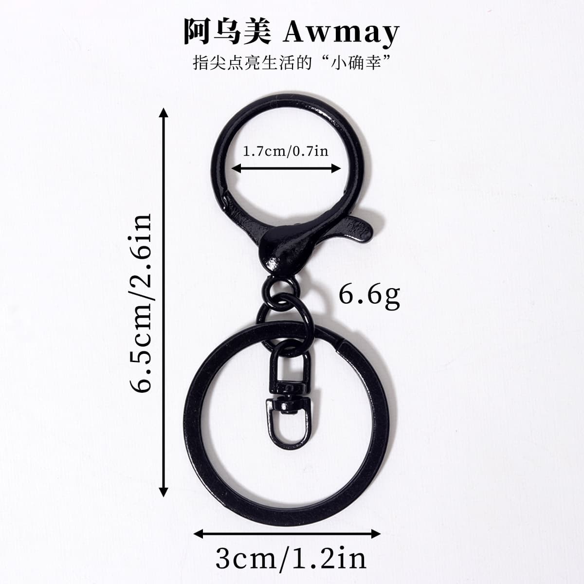 Candy -colored lobster buckle paint three -piece 8 -character Korean version of the Korean version of the dog buckle dog head buckle zinc alloy DIY with aperture buckle 2