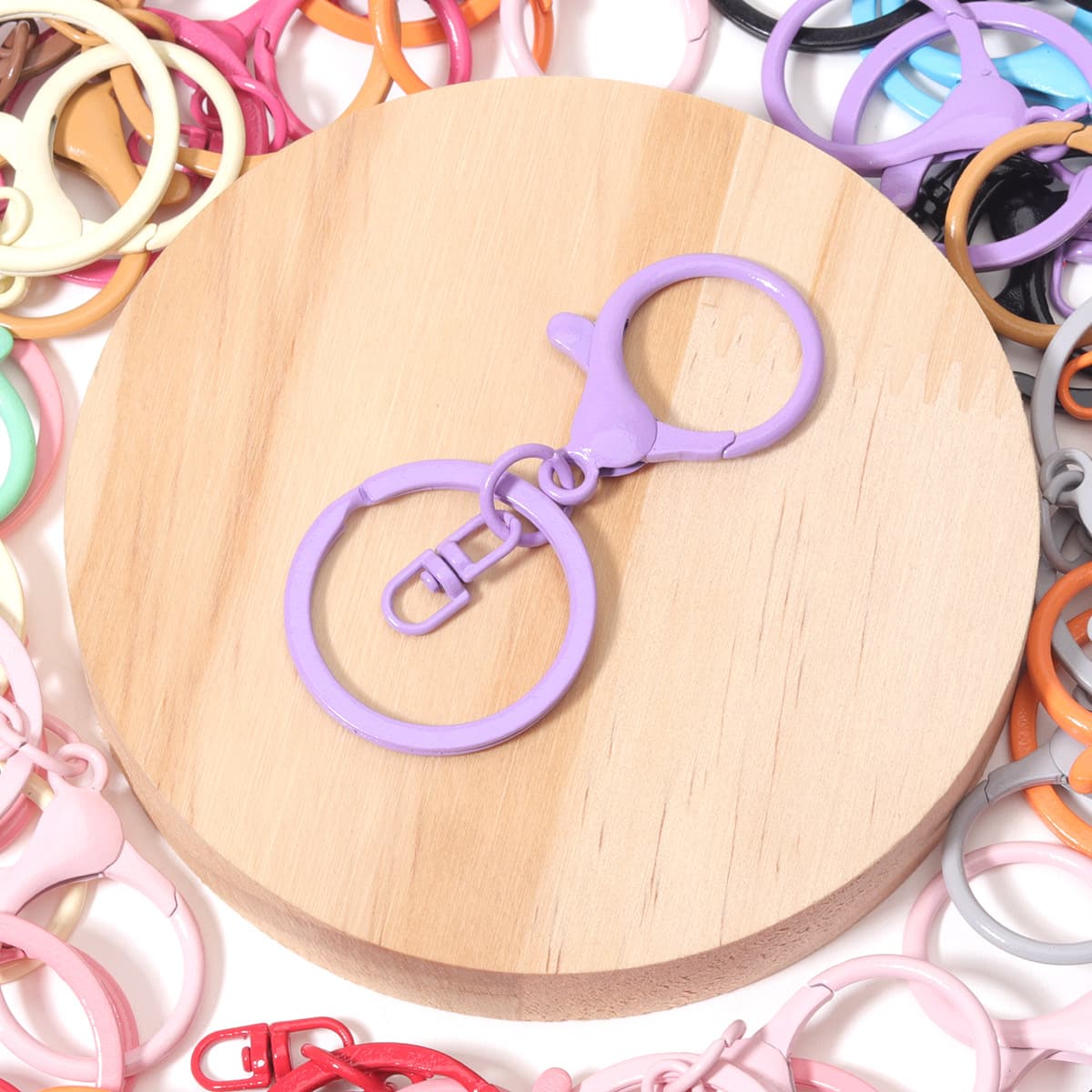 Candy -colored lobster buckle paint three -piece 8 -character Korean version of the Korean version of the dog buckle dog head buckle zinc alloy DIY with aperture buckle 4