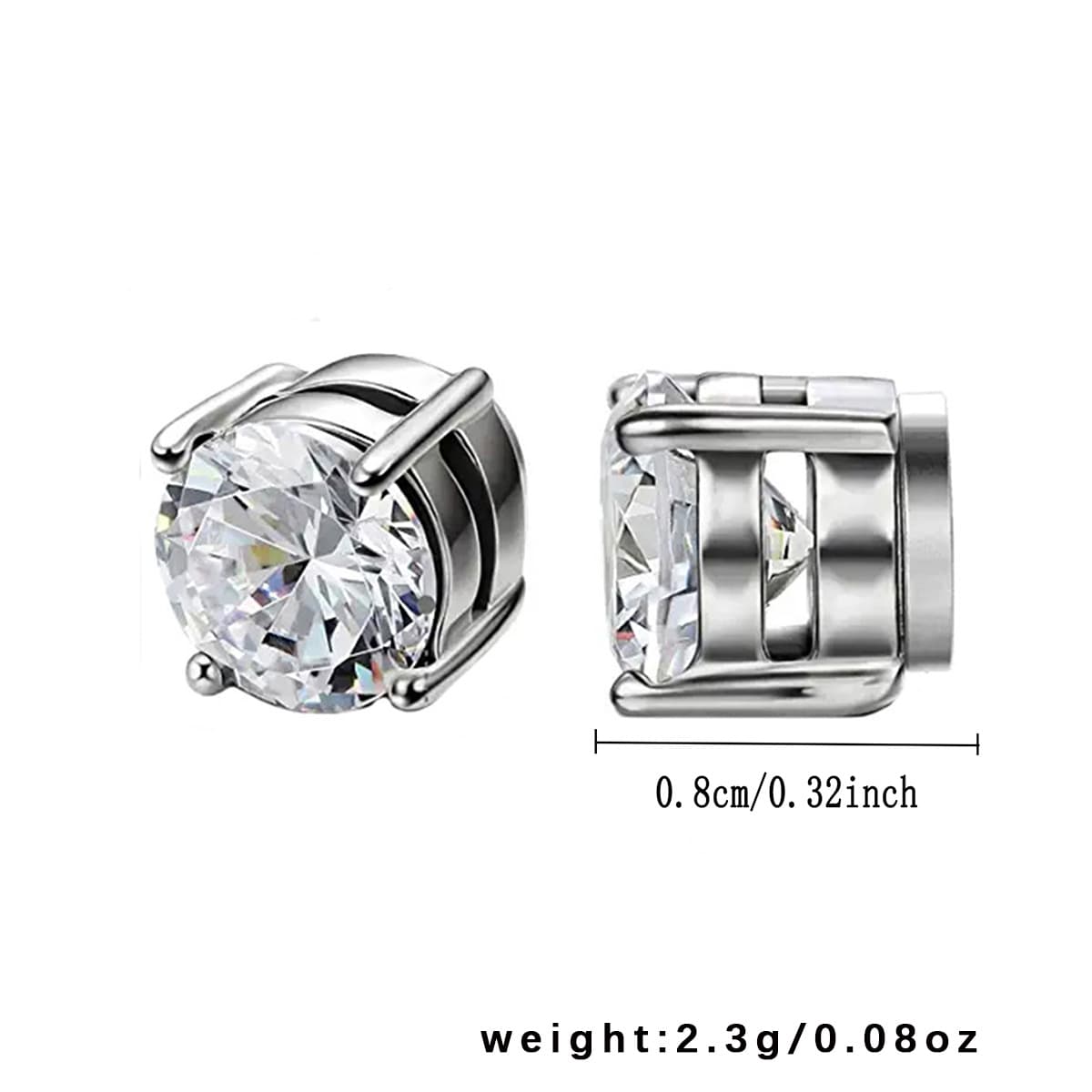 Magnetic ear clips stainless steel, earrings 3