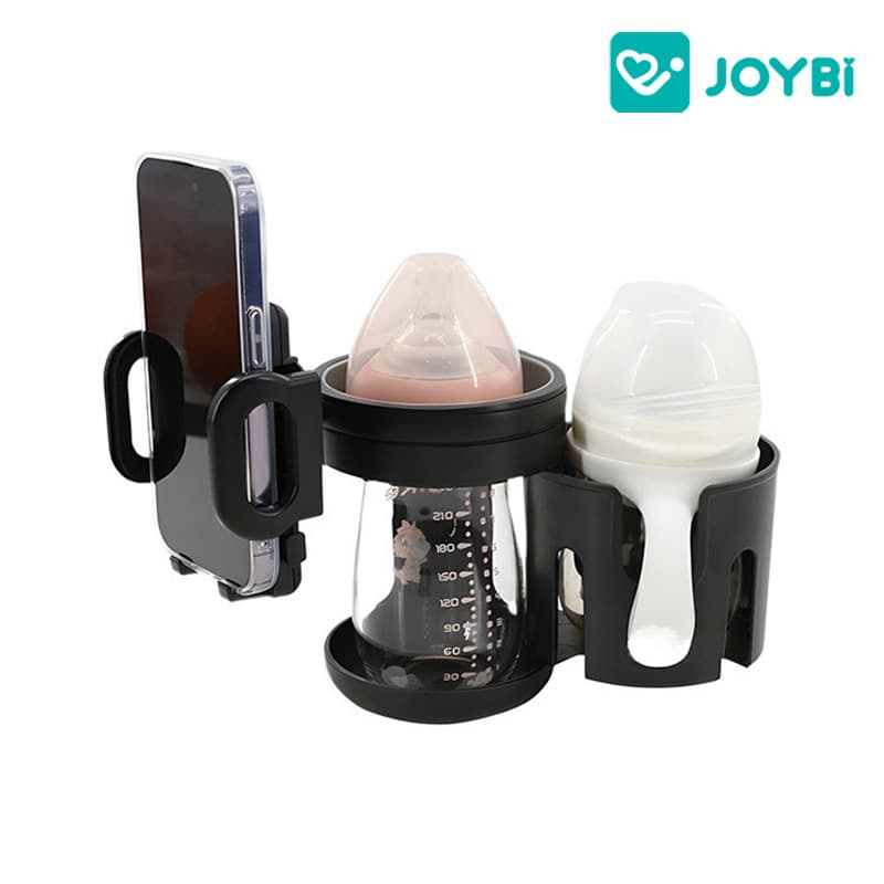 Stroller, glass holder, handheld phone holder, children's trolley with glass, feeding bottle with accessories, three-in-one