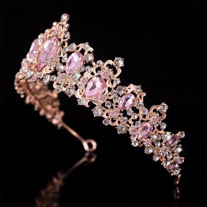 (Cross-border trading), tiara, fuchsia crown, hair accessory, European style, Birthday gift 2
