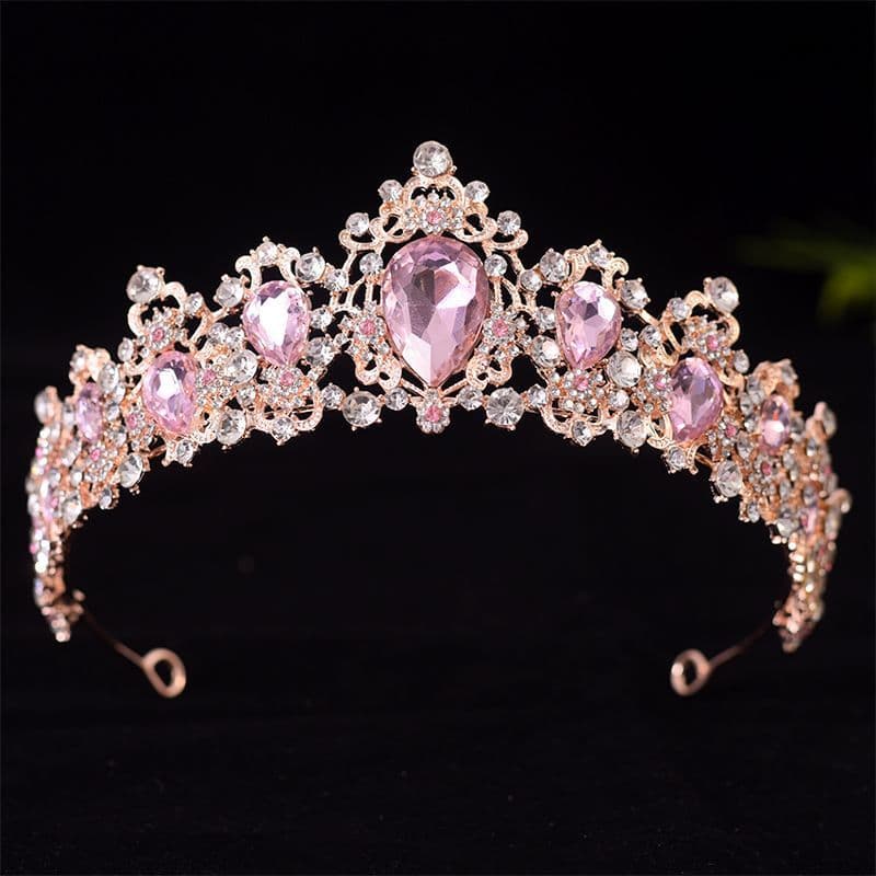 (Cross-border trading), tiara, fuchsia crown, hair accessory, European style, Birthday gift 4