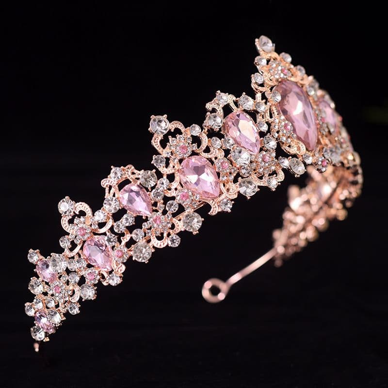 (Cross-border trading), tiara, fuchsia crown, hair accessory, European style, Birthday gift 5