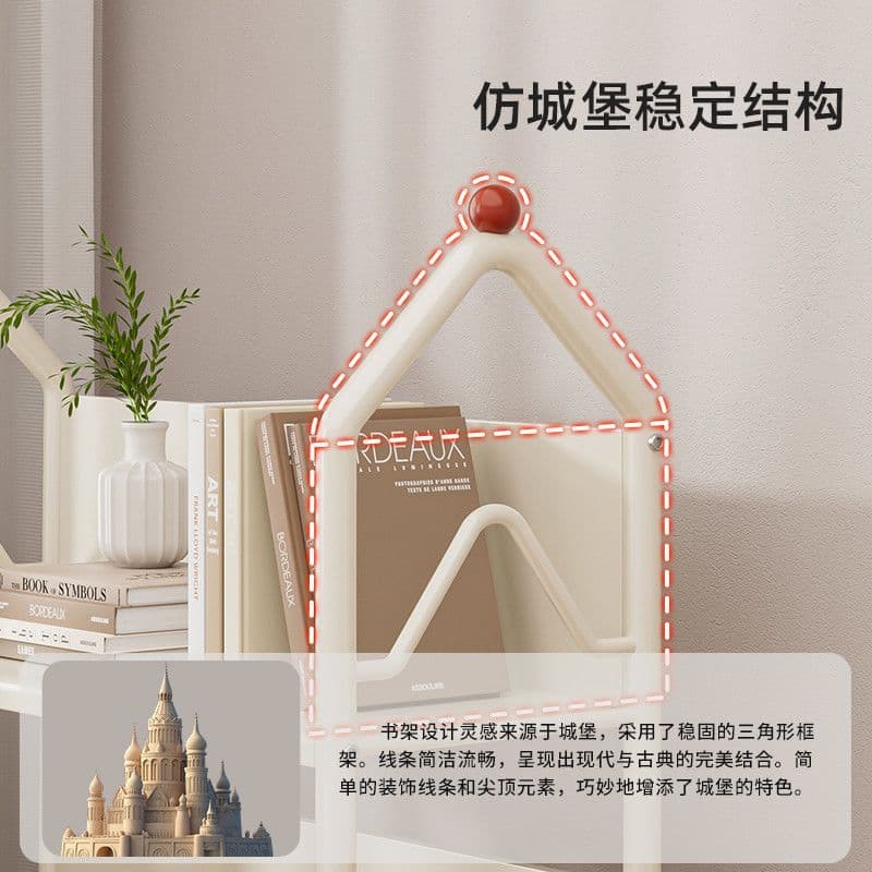 Bookshelf, children's bookcase for home use, simple cart, reading, storage system 4