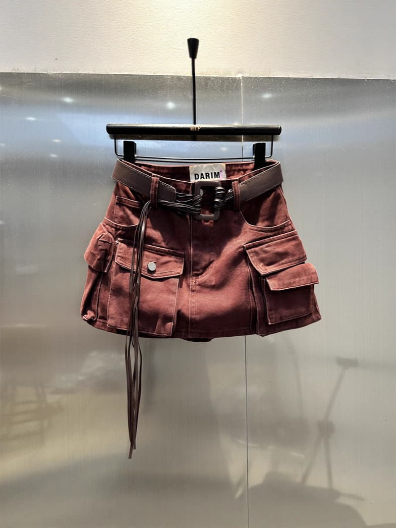 Fashionable demi-season design denim skirt, western style, high-quality style 1