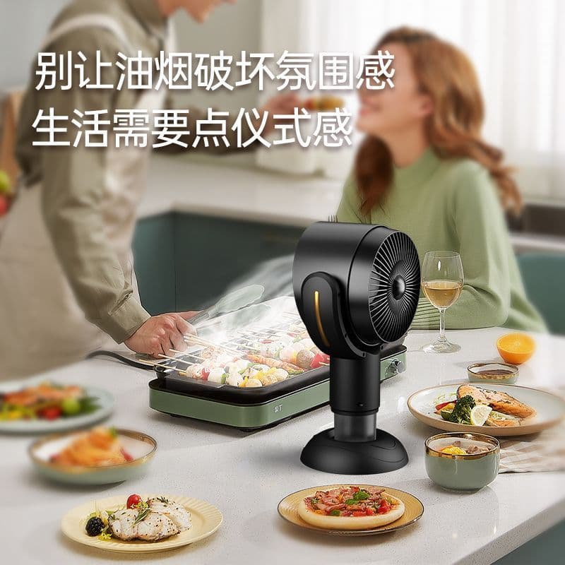 Desktop range hood household small barbecue barbecue cooking rental house smoking hood fan air purifier 5