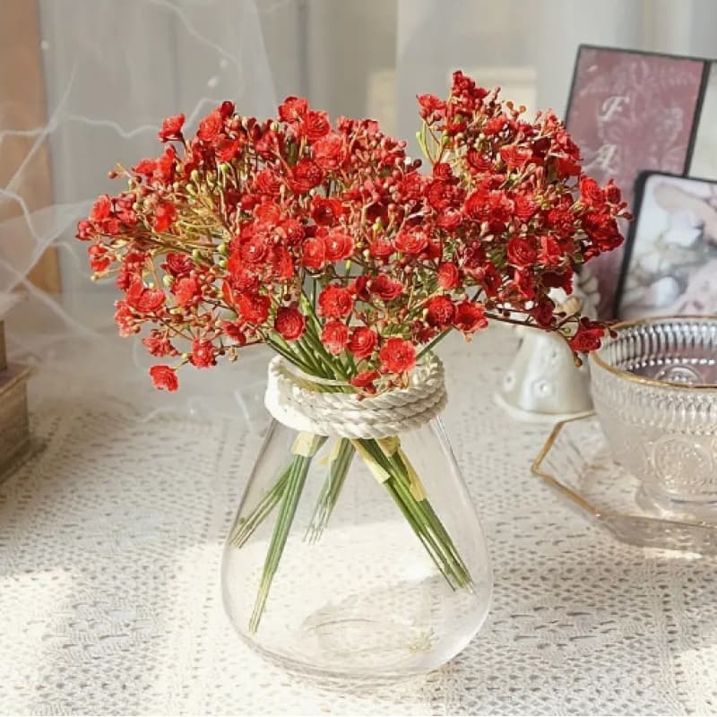 Artificial plastic flowers handmade, fake plant chrysanthemum, floral arrangement wedding home table decoration 2