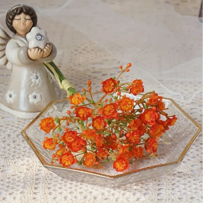 Artificial plastic flowers handmade, fake plant chrysanthemum, floral arrangement wedding home table decoration 8