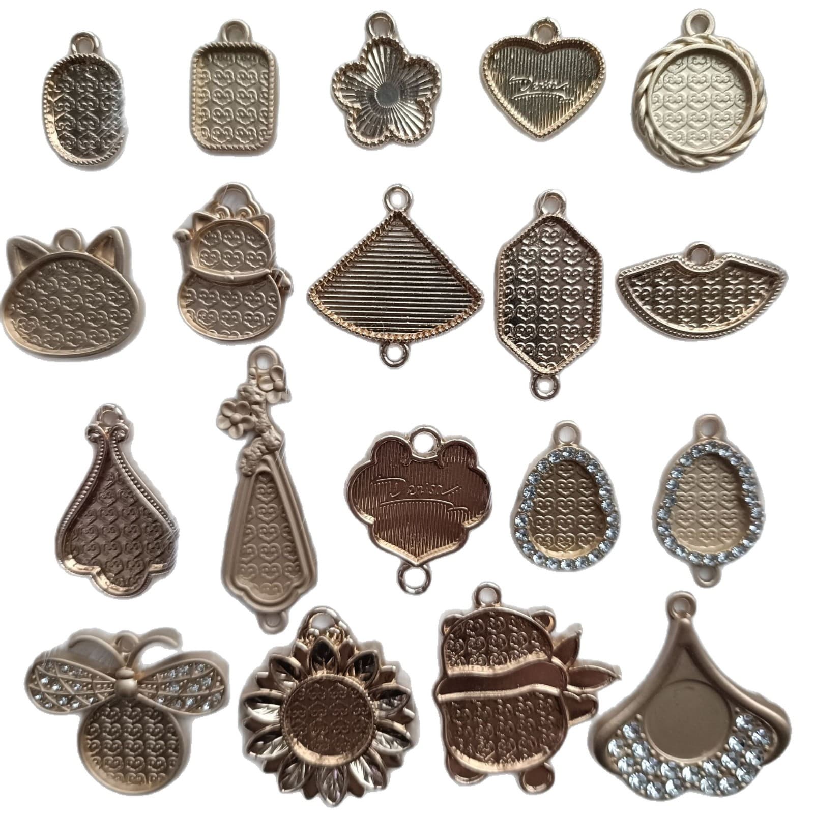 New love bee panda Chinese style DIY laminated Song brocade pendant pressed lapel handmade base accessories Tihui manufacturer 4