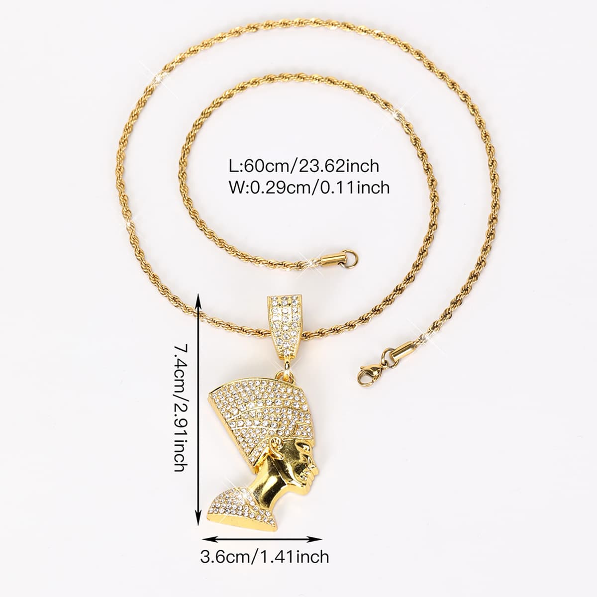 Necklace hip-hop style, men's retro pendant, European style 5