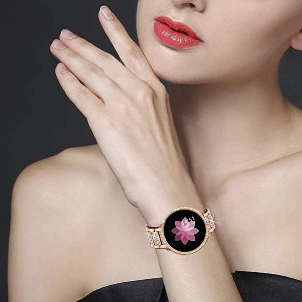 22mm is suitable for Fossil, Xiaomi, Huawei, Garmin, Amazfit and other universal diamond-encrusted jewelry straps. 5