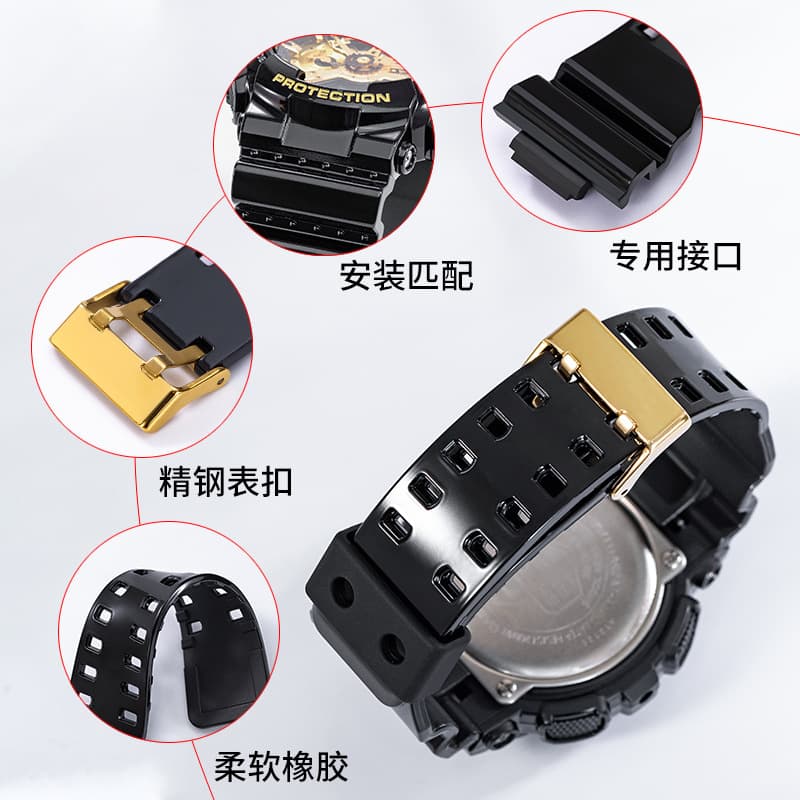 Casio G-SHOCK GA-110 GD-120 Series Sport Silicone Watch Band 3