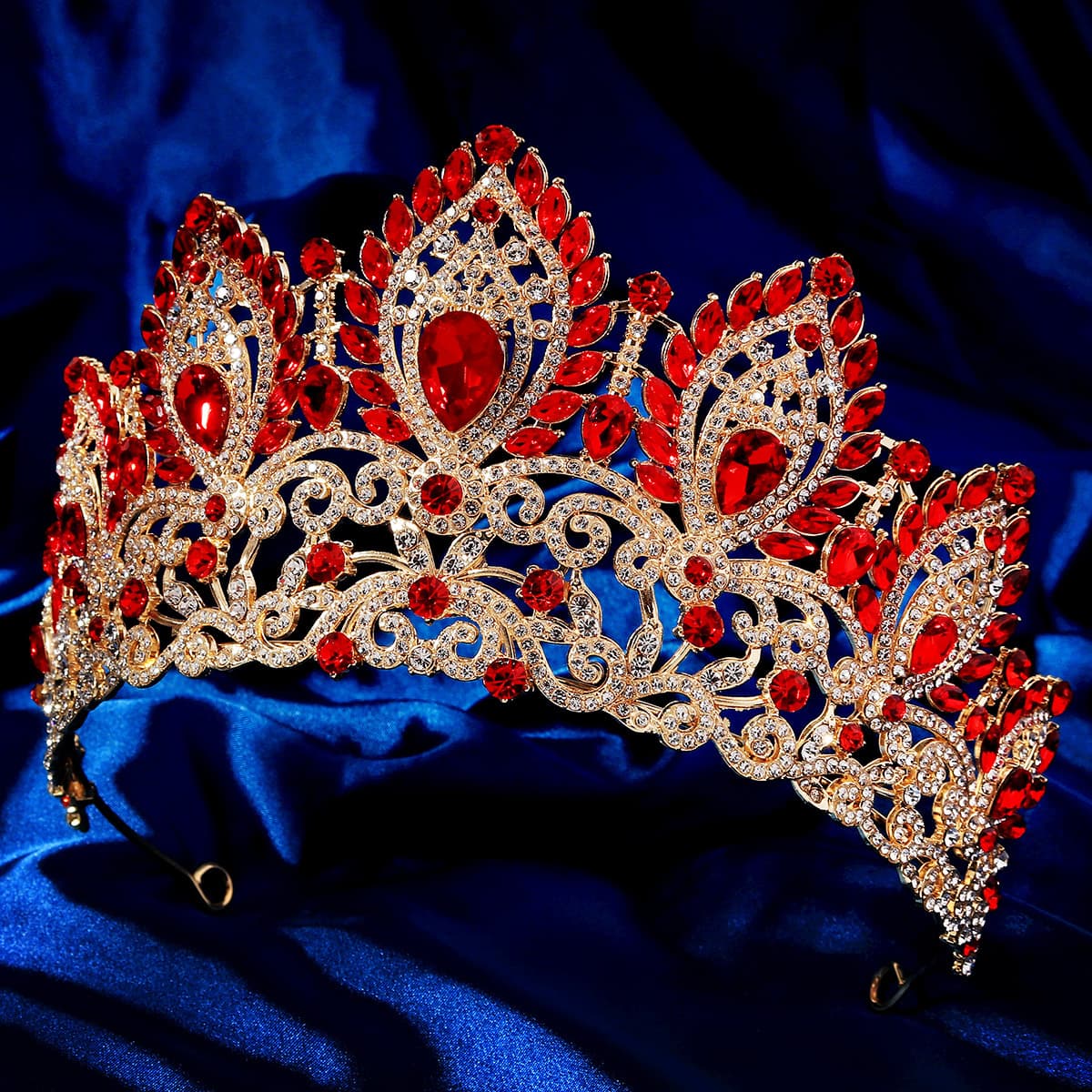 Gorgeous and elegant diamond-encrusted main wedding dress crown cross-border new wedding banquet headdress female beauty pageant catwalk award crown 3