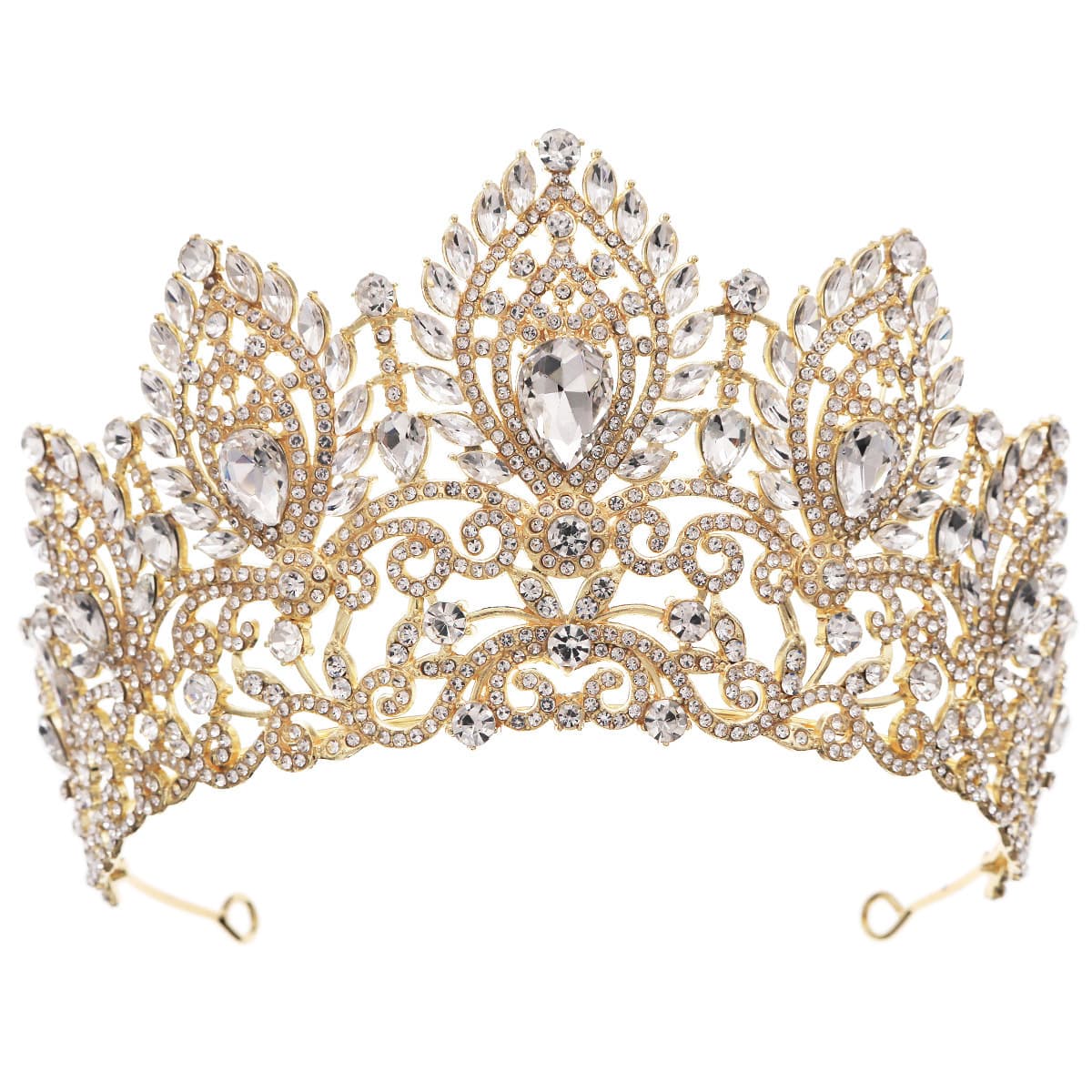 Gorgeous and elegant diamond-encrusted main wedding dress crown cross-border new wedding banquet headdress female beauty pageant catwalk award crown 5