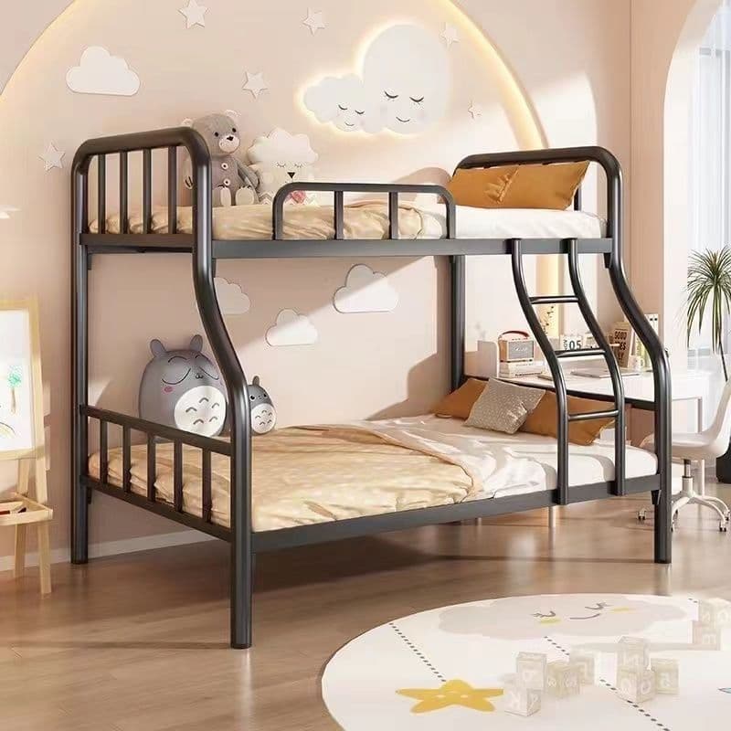 Bunk beds on the second floor of the rental house, bunk beds, bunk beds, iron beds, iron frame beds, iron thickened high and low beds 2