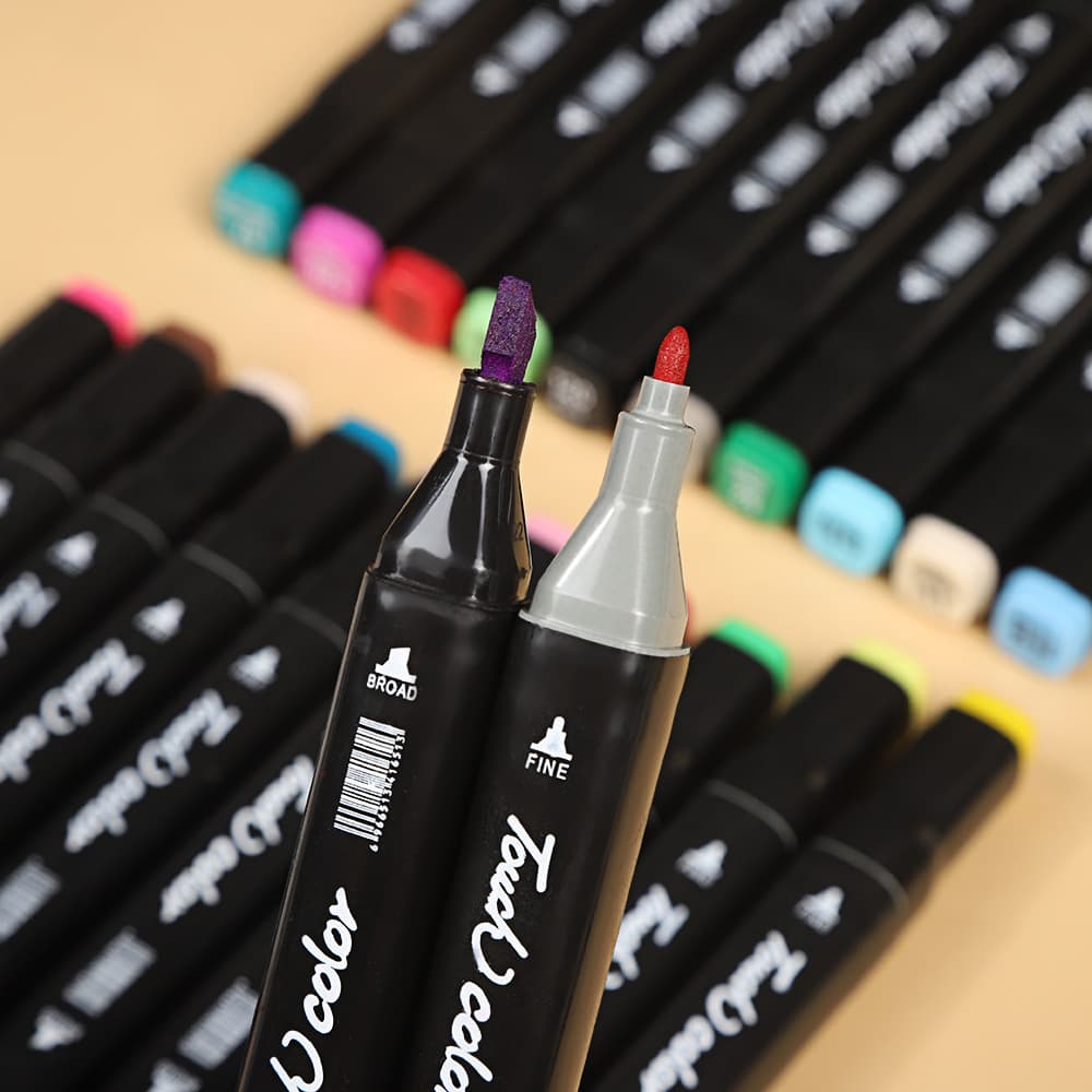 Double-sided marker, set for students, oil, children's watercolour, crayons, Amazon 3