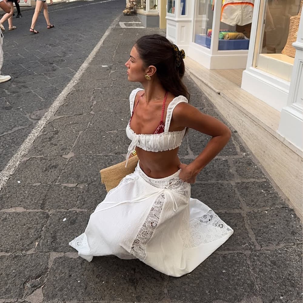 (Cross-border trading), sexy beach dress, swimwear, set, 2026 years, European style, sun protection 3