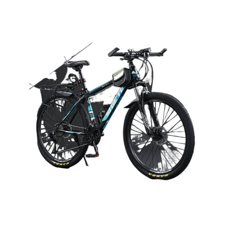Shock-absorbing off-road mountain bike with brake system for adults for students for elderly, for teenagers 5