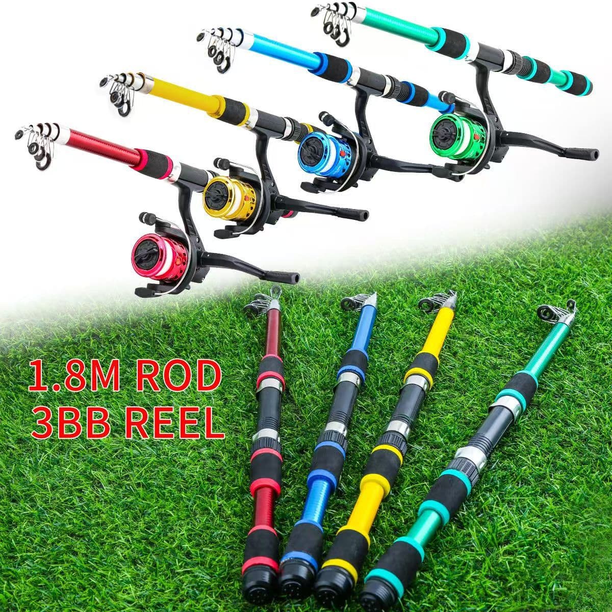 Cross -border carbon road Asian pole rod suits, sea fishing rods telescopic rotation rotation scroll, traveled sea freshwater fishing set 2