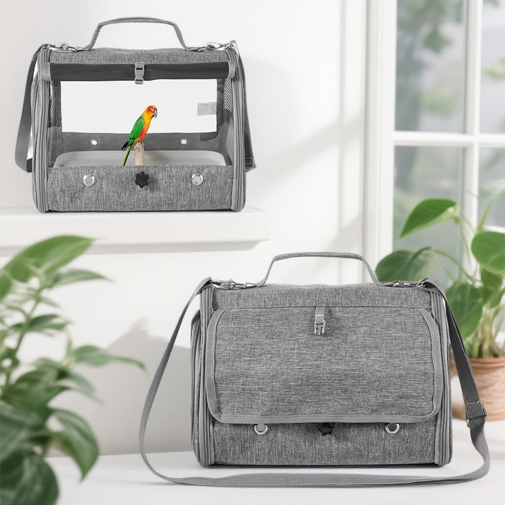 Parrot bag for going out in a bird cage, transparent bird bag for going out, black phoenix bird bag for pigeons, pet hamster bag for birds 2