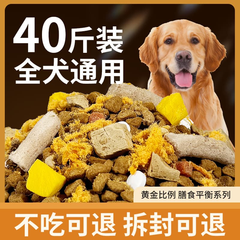 Dog food general-purpose kilograms for adult dogs, puppies, Labradors, golden retrievers, multi-faceted shepherds, medium and large dogs, kilograms 1