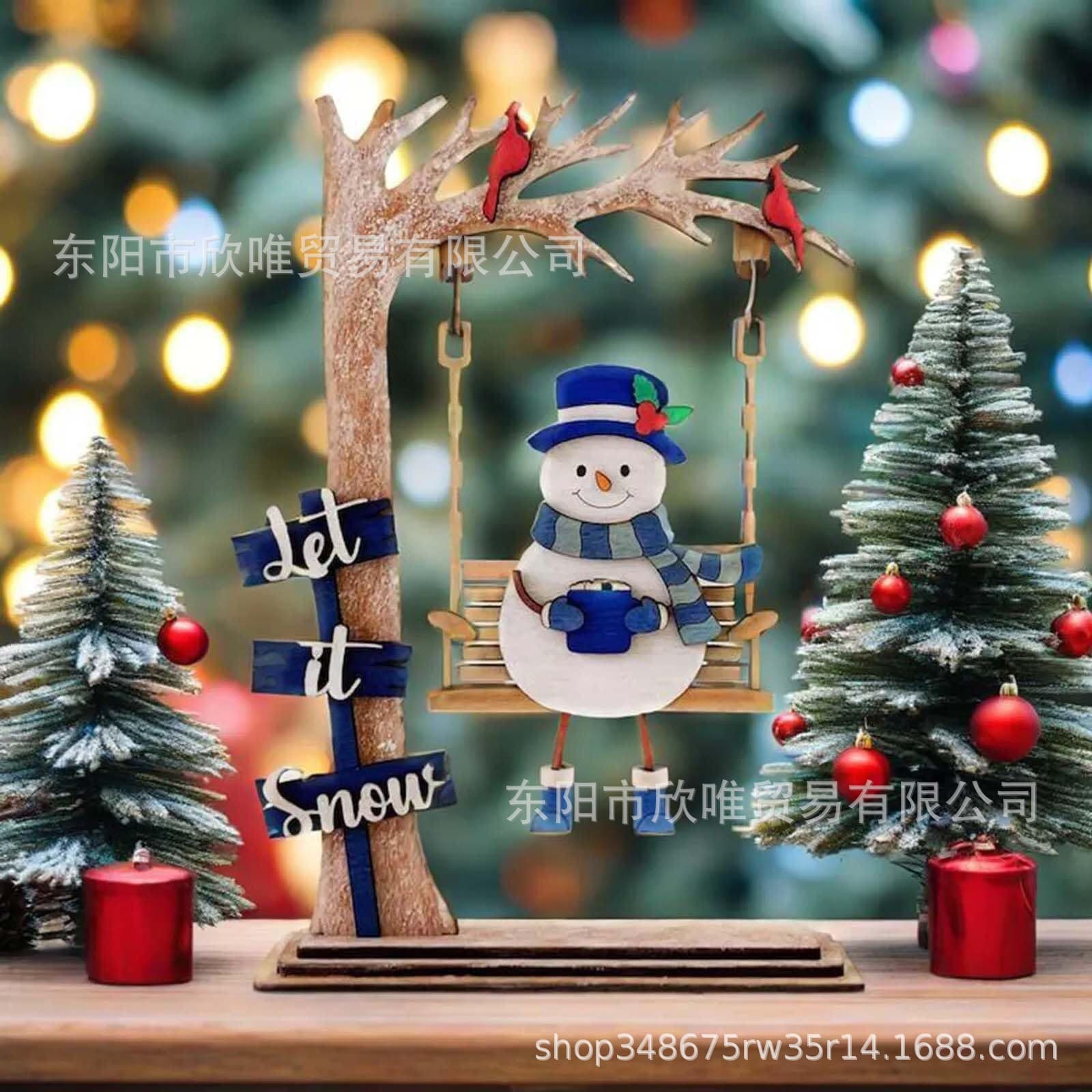 Wooden Christmas Swinger Decor 2