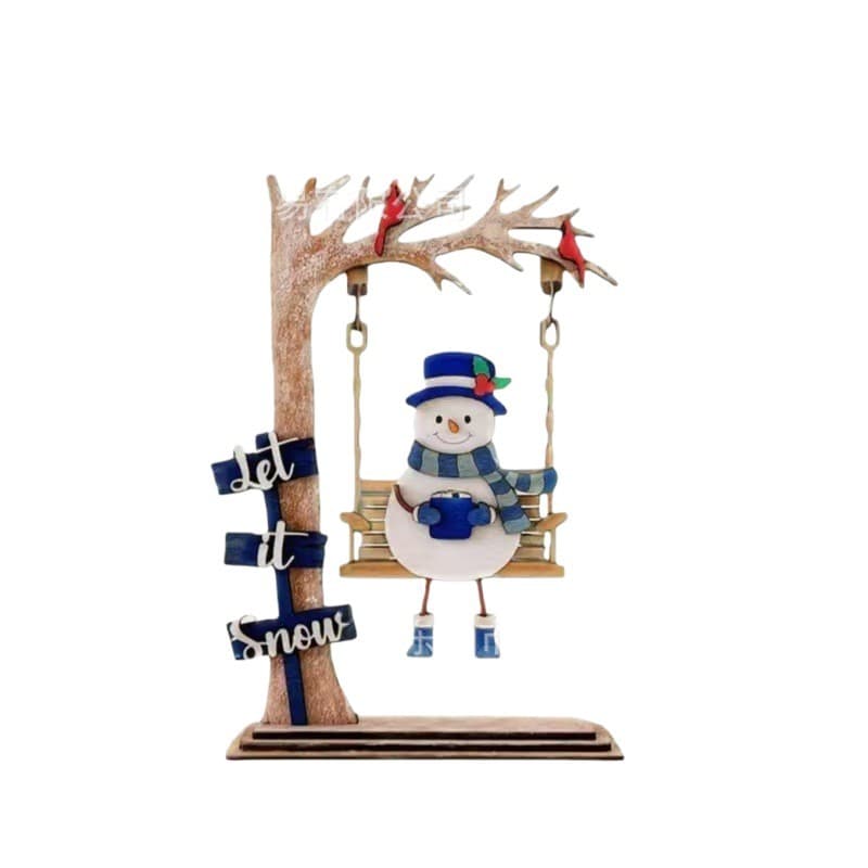 Wooden Christmas Swinger Decor 5