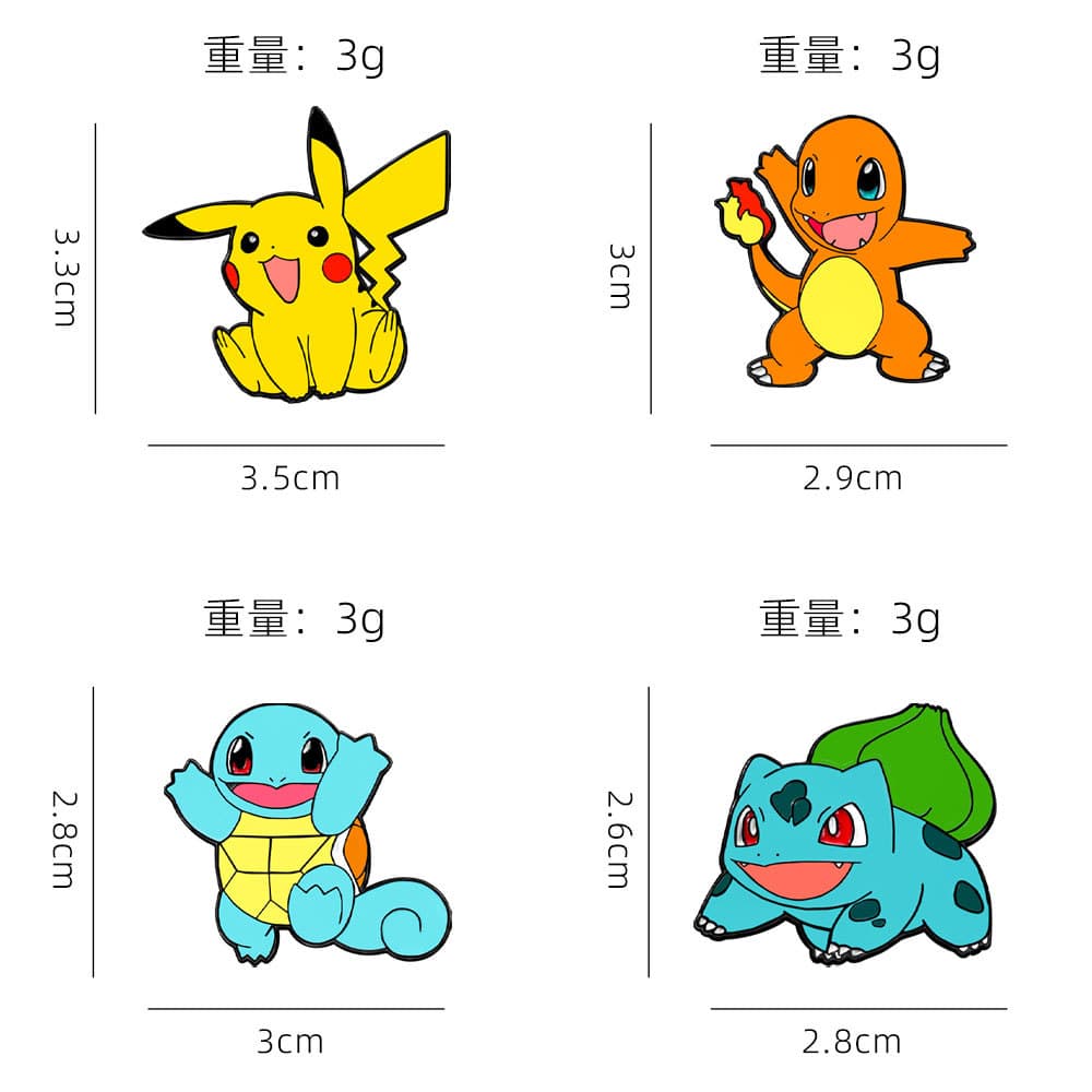 Cartoon badge, agile cute doll, brooch, Pokemon, pet 3