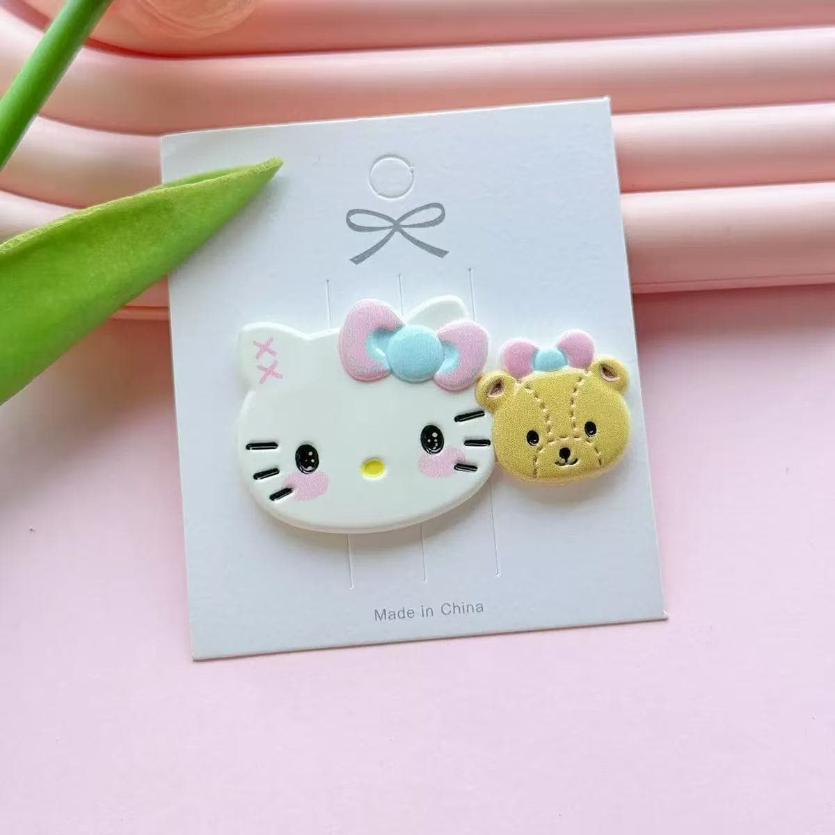 Cartoon accessories, hairgrip, hair accessory, bangs, hairpins, card holder, set, DIY 3