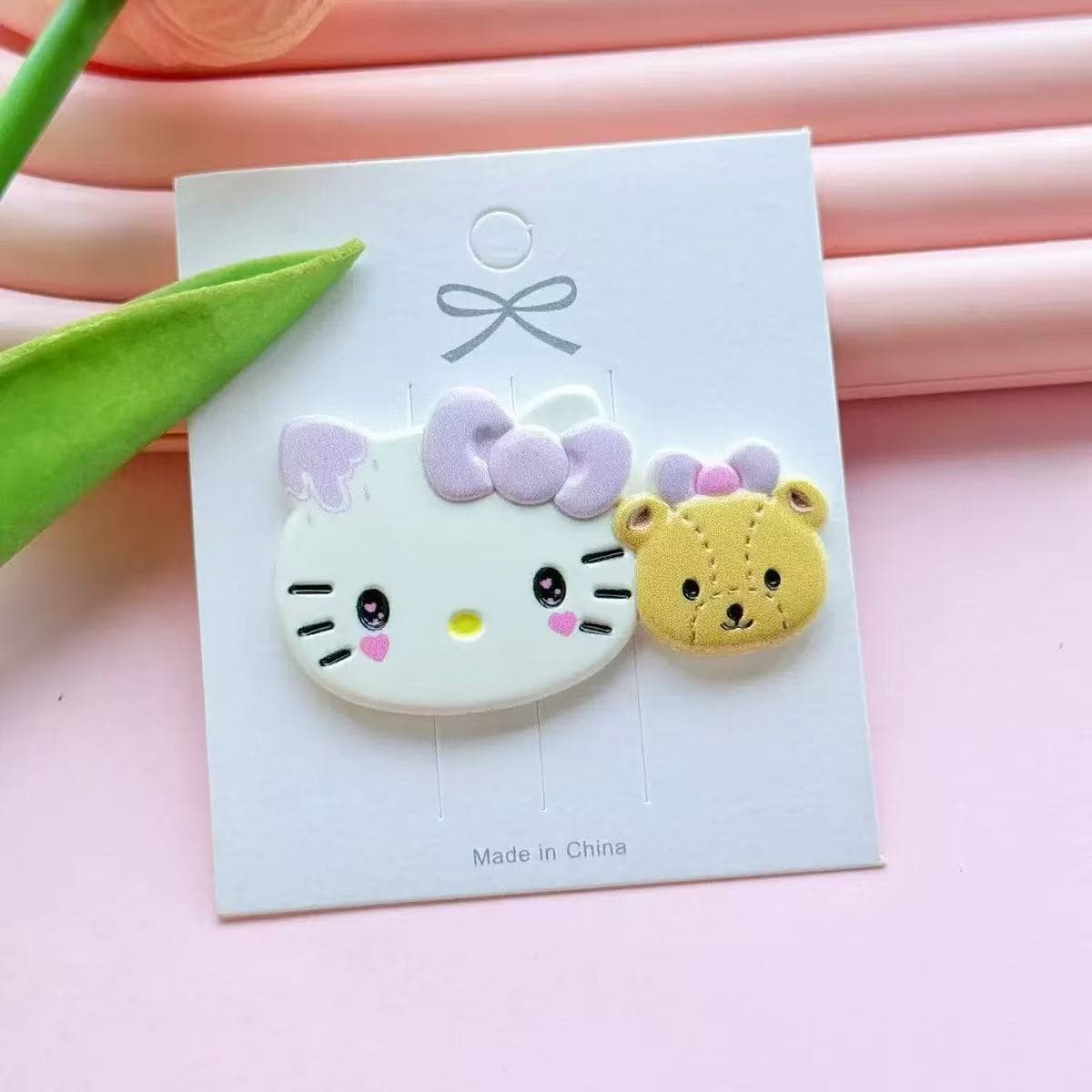 Cartoon accessories, hairgrip, hair accessory, bangs, hairpins, card holder, set, DIY 1