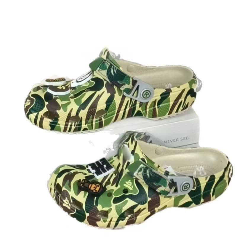 Camouflage green comfortable non-slip breathable trend beach footwear for men and women 5