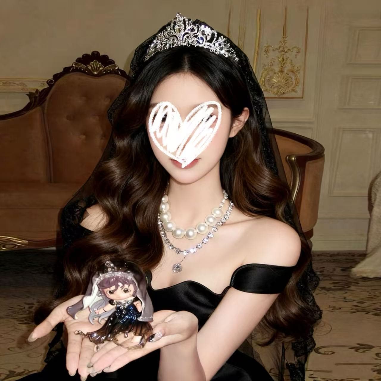 Tiara for adults, headband, crown for bride, hair accessory, princess style, high-quality style 3