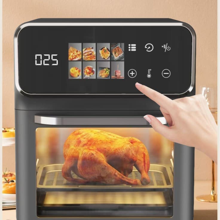 New large-capacity visual electric fryer, smart touch air fryer, household advanced baking integrated oven 2