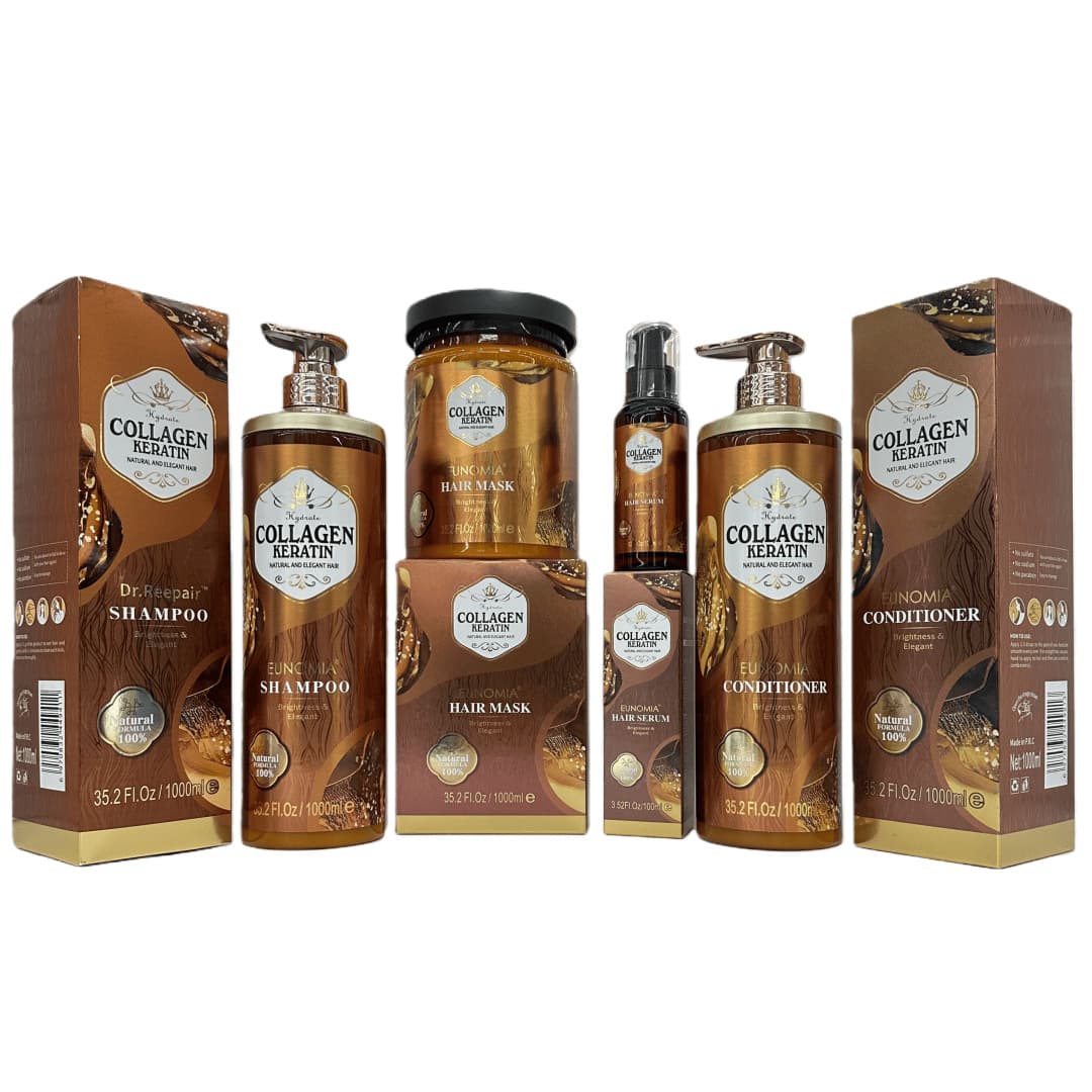 Collagen Hair Care Shampoo, Conditioner & Hair Mask Set 1