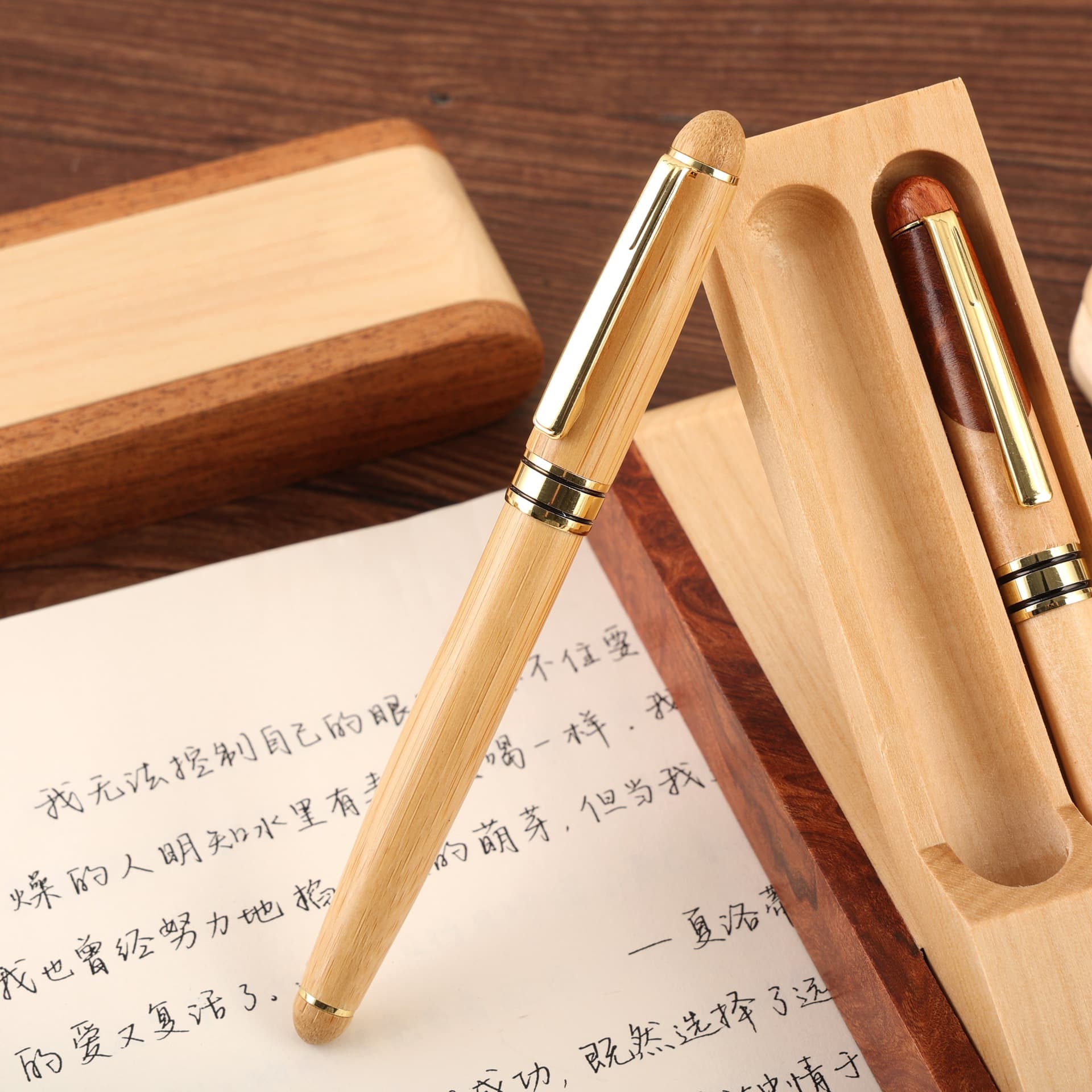 Metal wooden rollerball pen, gift box, Birthday gift 2