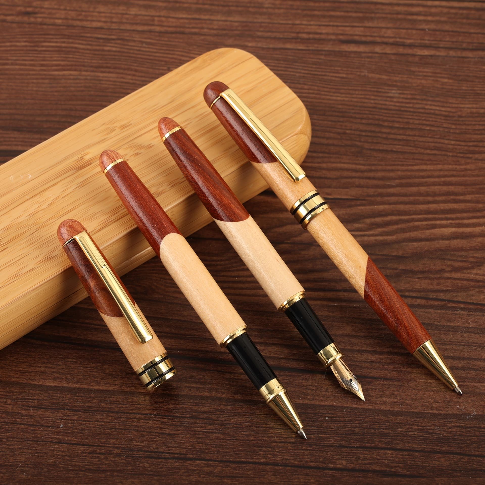 Metal wooden rollerball pen, gift box, Birthday gift 3