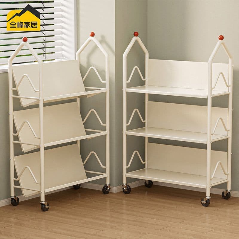 Bookshelf, children's bookcase for home use, simple cart, reading, storage system 3